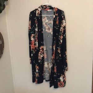Open, tunic flora cardigan